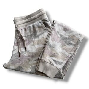 Old Navy Women XS Pink Camo Tapered French Terry Easy Vintage Joggers Sweatpants